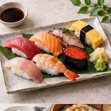 寿司のイメージ (AI生成・店舗写真ではありません)